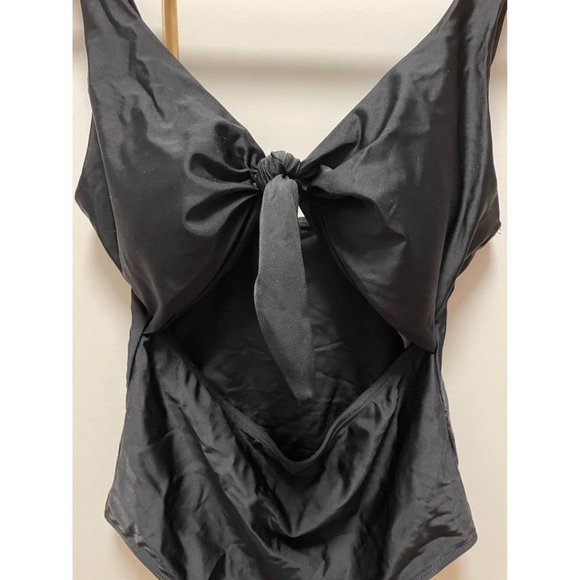 New One Piece Front Tie Swimsuit - Picture 3 of 4